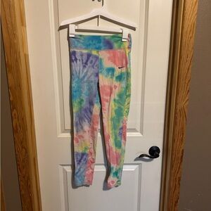 Nike Kids girls Size XL Tie-Dye Leggings - Multicolor